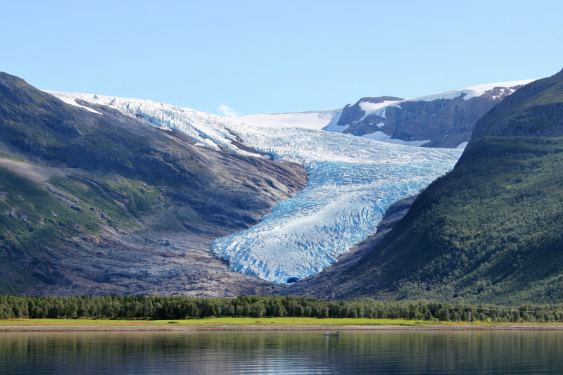 Svartisen to drugi co do wielkości lodowiec w Norwegii.