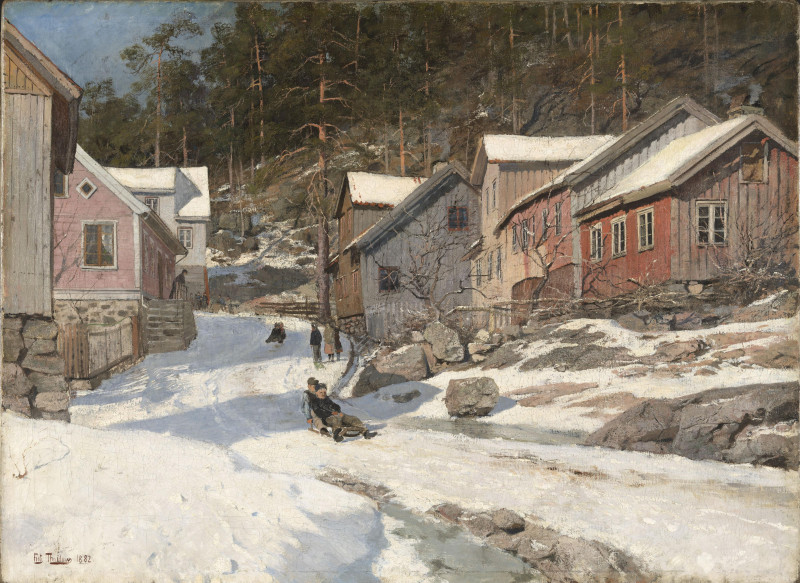 Frits Thaulow, Gate i Kragerø, (Ulica w Kragerø) 1882