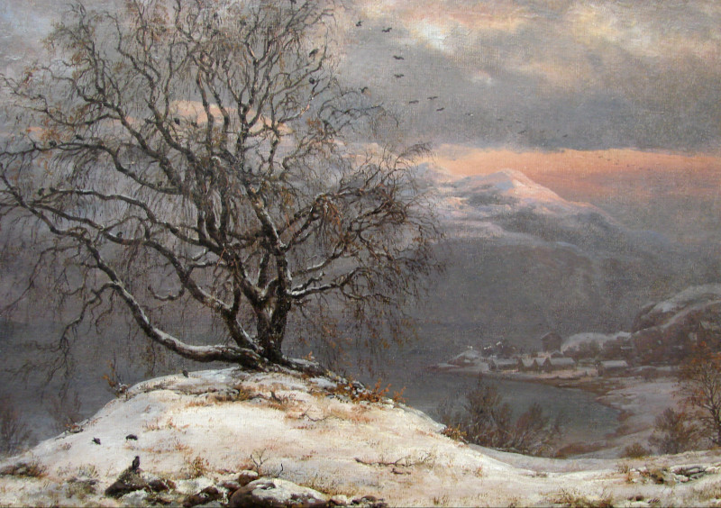 Johan Christian Dahl, Slindebirken, Vinter, (Brzoza w Slinde, zima) 1838