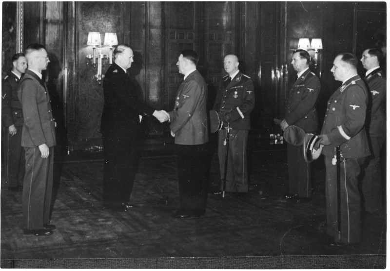 Vidkun Quisling na spotkaniu z Adolfem Hitlerem w Berlinie